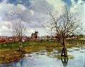 Paisaje con campos inundados 1873 Camille Pissarro